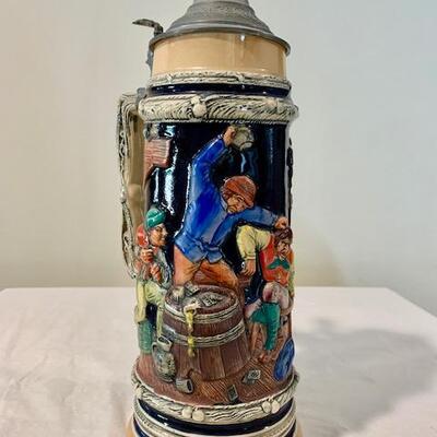 LOT 57 Lusterware 13" Beer Stein Bar Fight 
