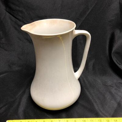 Extra Large white ceramic pitcher