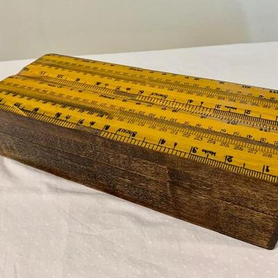 LOT 67 Jewelry Box w/ Measuring Sticks On Cover