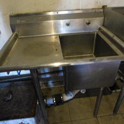 NSF Single Compartment Sink with Left Hand Drain Board 36