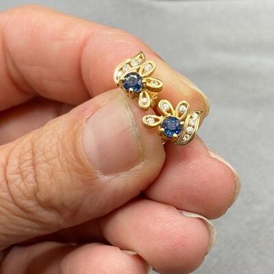 14k Sapphire Earrings
