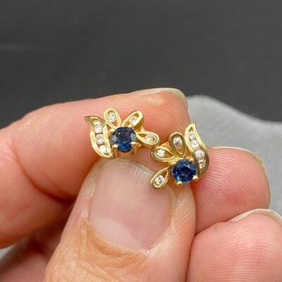 14k Sapphire Earrings