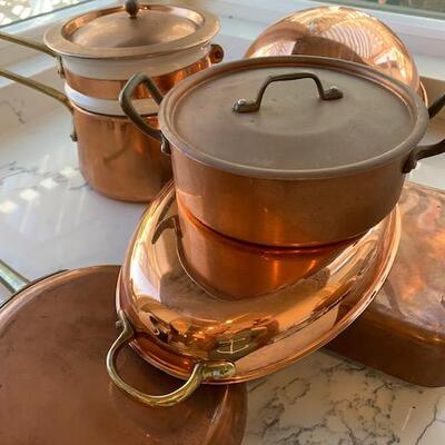 LOT 78 Assorted Copper Cookware