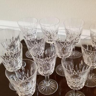 Lot #98  Set of 12 Waterford Crystal Glasses