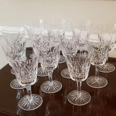 Lot #98  Set of 12 Waterford Crystal Glasses
