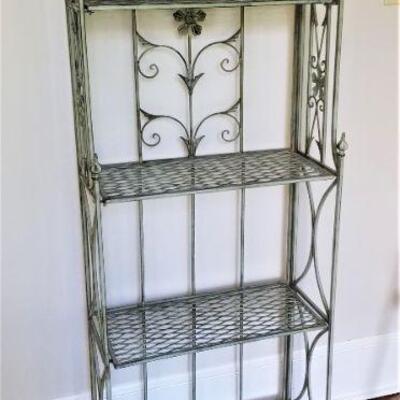 Lot #99  Folding Metal Baker's Rack - French Country design