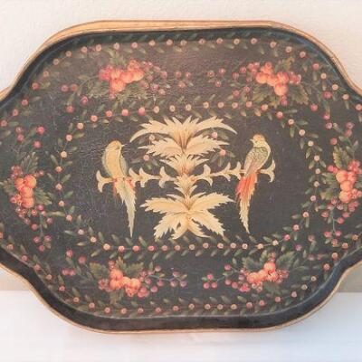 Lot #111  Beautiful Contemporary Tray with Bird Motif