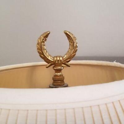 Lot #115 Pair of nice Table Lamps with Brass Accents