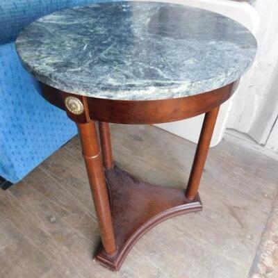 Synthetic Marble Top Side Table- 18