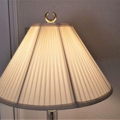 Lot #118  Stylish Floor Lamp - brass accents