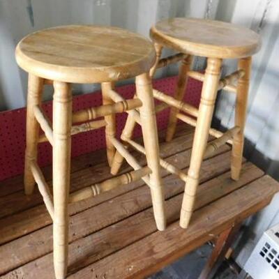 Pair of Wooden Stools (S13)