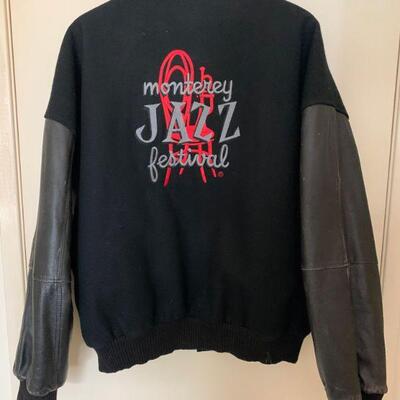 LOT 113 MONTEREY JAZZ FEST BLACK LETTERMAN JACKET SIZE 2X 