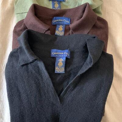 LOT 120  WOOL SWEATERS CHARTER CLUB SIZE M