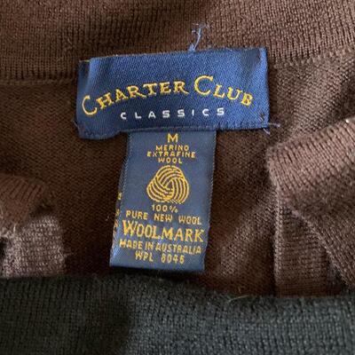 LOT 120  WOOL SWEATERS CHARTER CLUB SIZE M