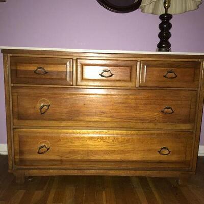 Vintage Corian top Oak Dresser