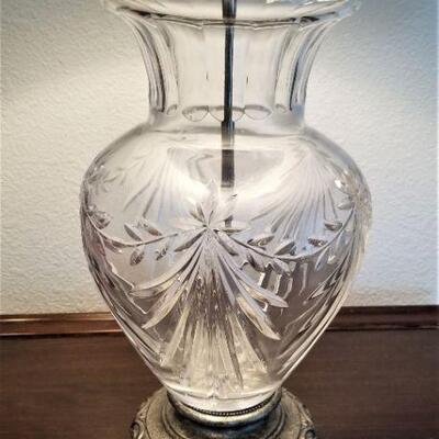 Lot #123  Nice Table Lamp with Glass Base