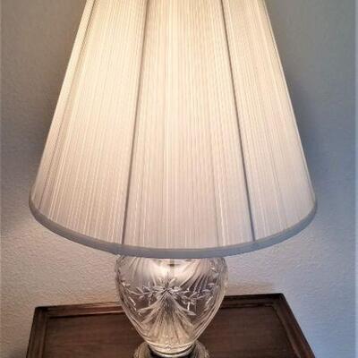 Lot #123  Nice Table Lamp with Glass Base