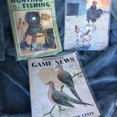 Vintage c.1940 Hunting and Fishing Magazine Lot of 3
