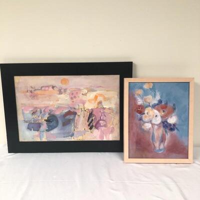 Lot 116 - Signed Abstract Painting & More