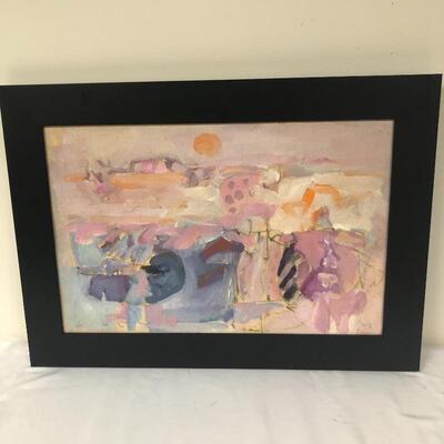 Lot 116 - Signed Abstract Painting & More