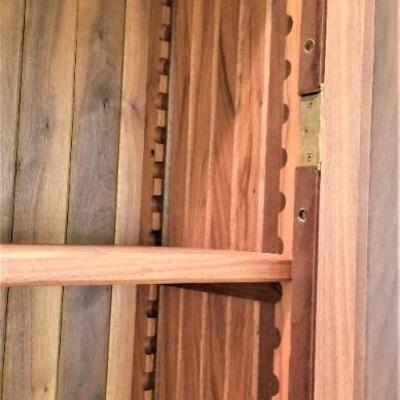 Lot #129  Incredible Custom Hardwood Wall Unit - Breaks Down