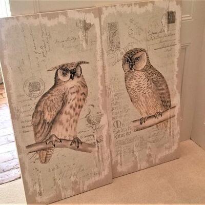 Lot #139  Pair of Contemporary Decorator OWL Prints