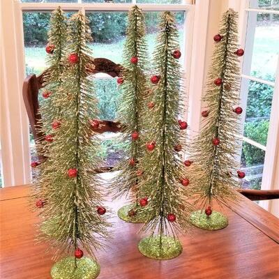 Lot #143  Lot of Decorative Christmas Trees