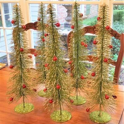 Lot #143  Lot of Decorative Christmas Trees