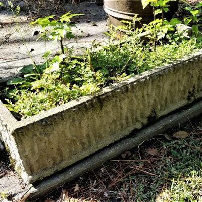 Lot #148  Three matching vintage concrete Garden Planters