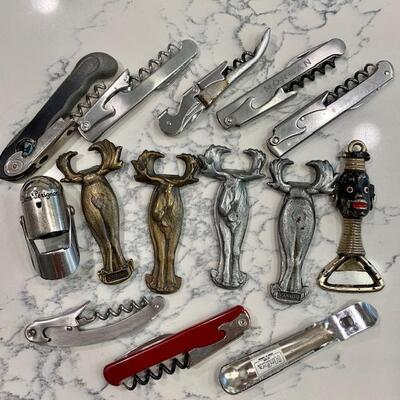 LOT 146 Collection of 14 Bottle Openers Cork Screws
