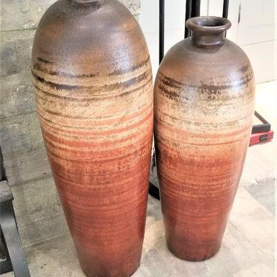 Lot #155  Pair of Contemporary Decorative Vases - Southwest look