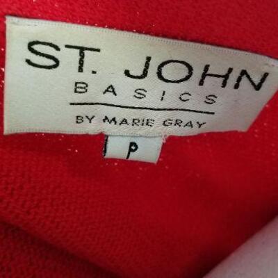 Lot #164  St. John Knits - Cardigan and Skirt - marked Petite