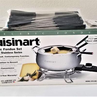 Lot #166  Cuisinart Brushed Stainless Electric Fondue Set