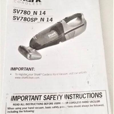 Lot #167  SHARK Cordless Hand Vacuum