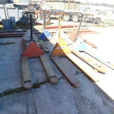 Collection of Seven Pallet Jacks Various Brands and Capacities (LOT)