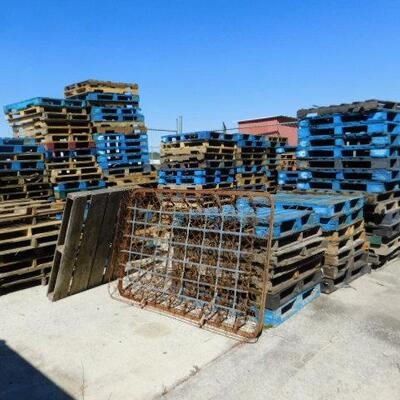 Large Collection of Wood Pallets Various Sizes (LOT)
