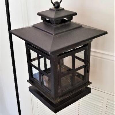 Lot #175  Set of 4 Metal Candle Lanterns for yard with stands (hooks)