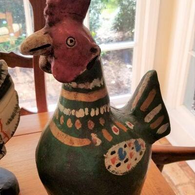 Lot #177  Set of Three Decorative Chickens