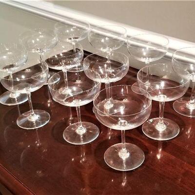 Lot #178 Set of 12 BACCARAT Champagne Glasses
