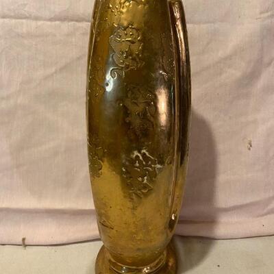 Vintage gold type plate and vase