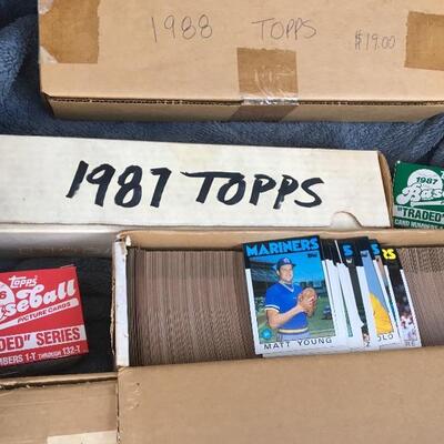 Large Lot of 1000+ TOPPS Baseball Card Collection 1985, 1986, 1987, 1988