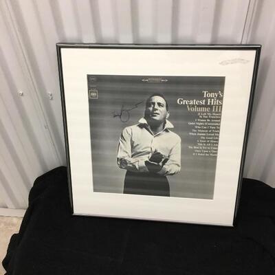 Tony Bennett Autograph Album Cover Framed