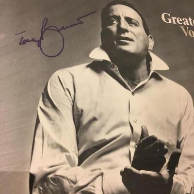 Tony Bennett Autograph Album Cover Framed