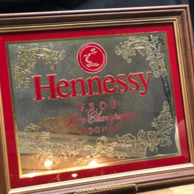 Framed Hennessy Logo Mirror