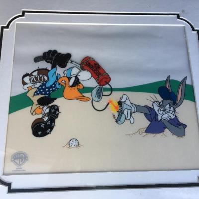 Disney Animation Cell “SandBlaster” with Donald Duck and Bugs Bunny 