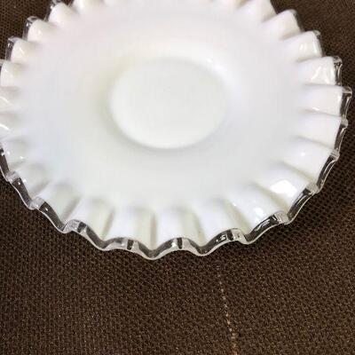 #11 FENTON Silver crest Dishes - white 