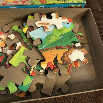 #50 2 Vintage Farm Puzzles,