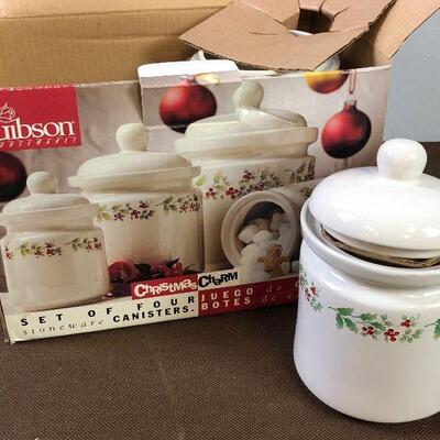 #56 GIBSON Canister Set For Christmas 