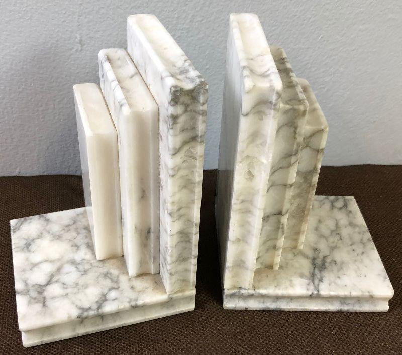 70 Italian Carrera Marble Book Ends Estatesales Org
