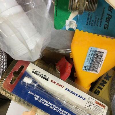 #105 Tray of Plumbing Parts 